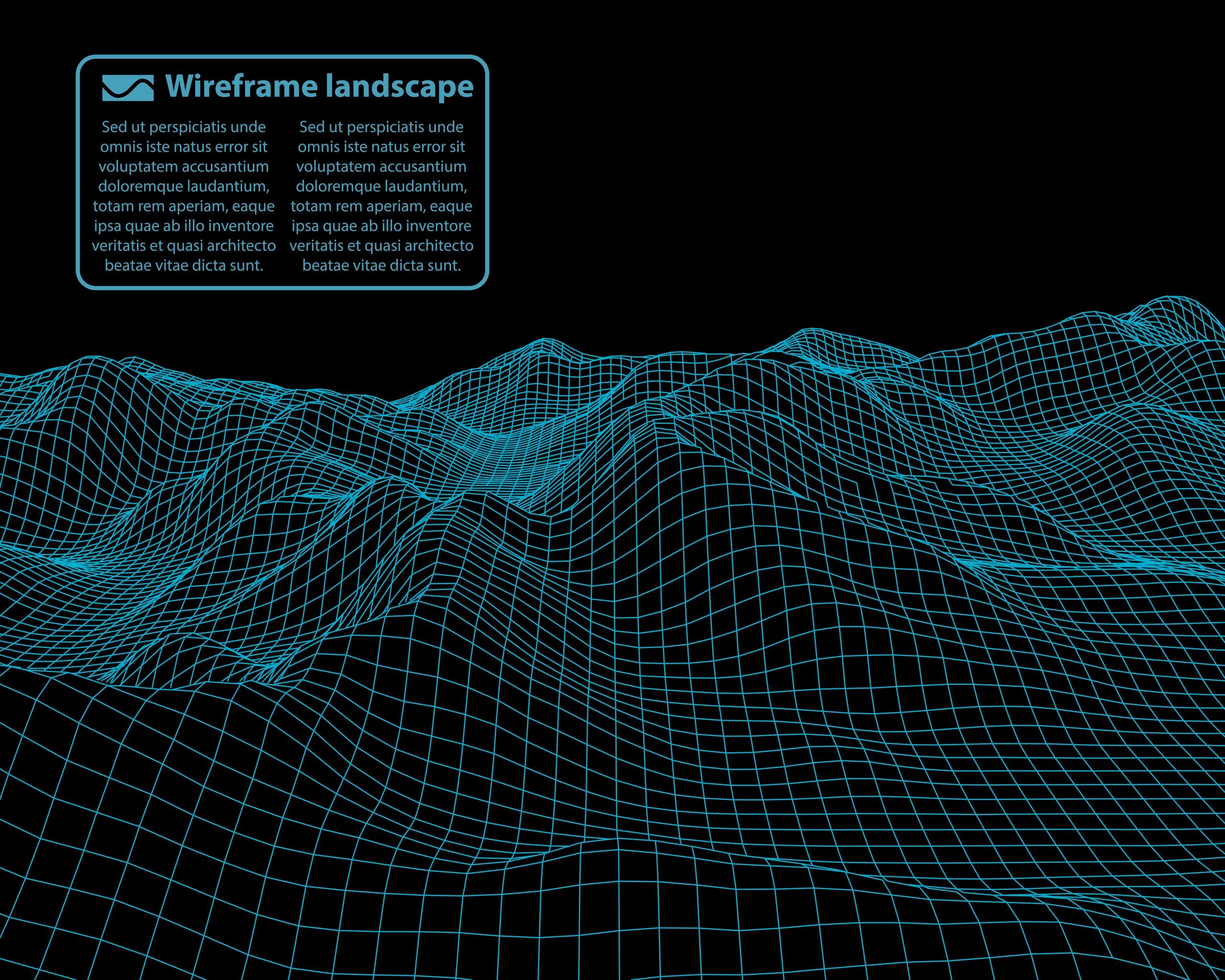 Abstract topographic grid illustration used as a trimsheet-style visual texture