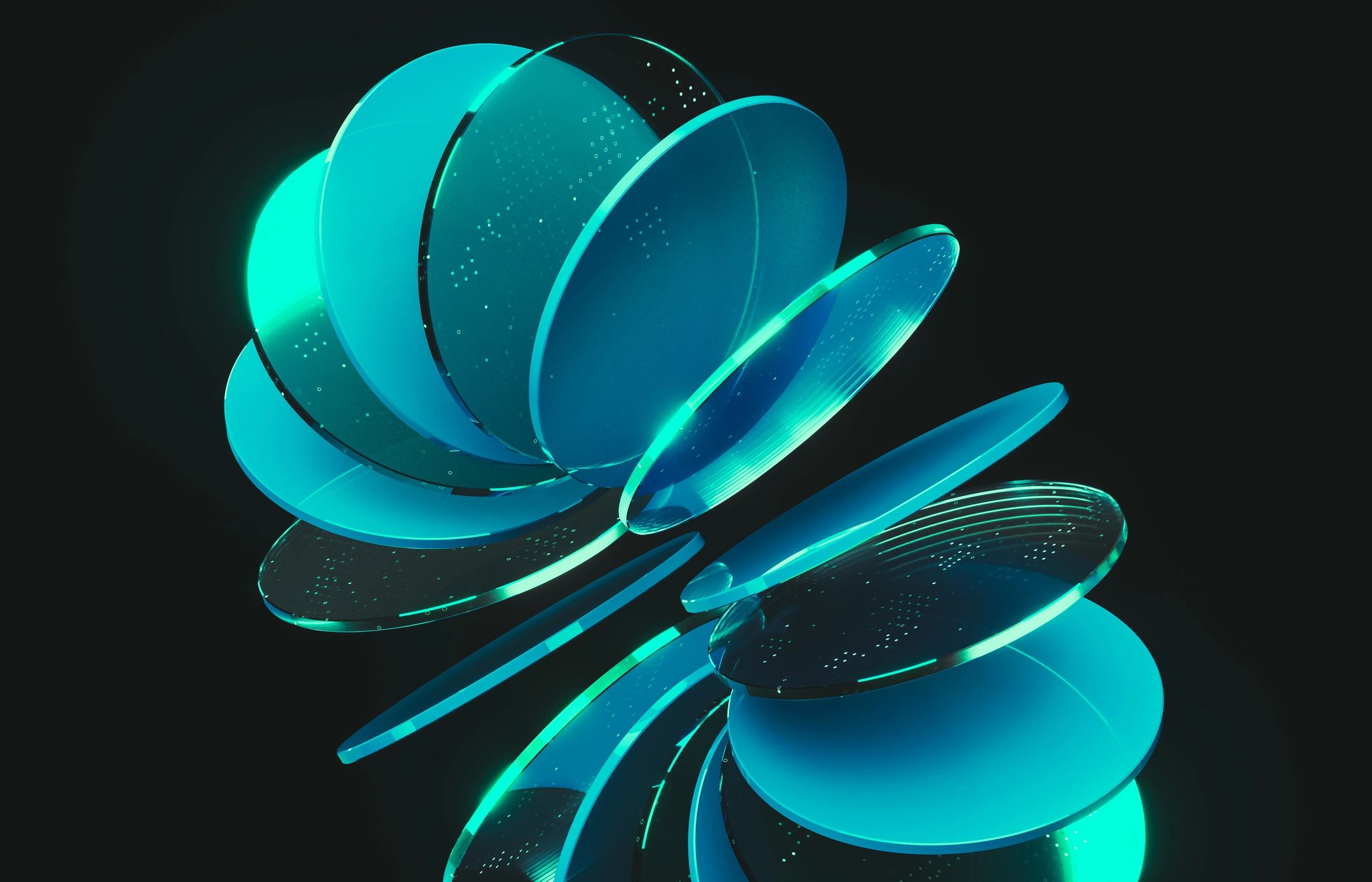 Layered crystal glass render representing material quality and polish